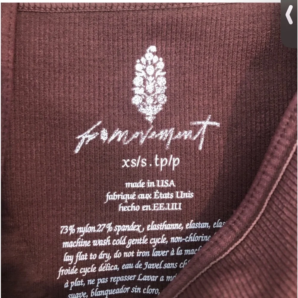 NWOT - Free People Good Karma Square Neck Bra - Size XS/SM Brown - Picture 7 of 8